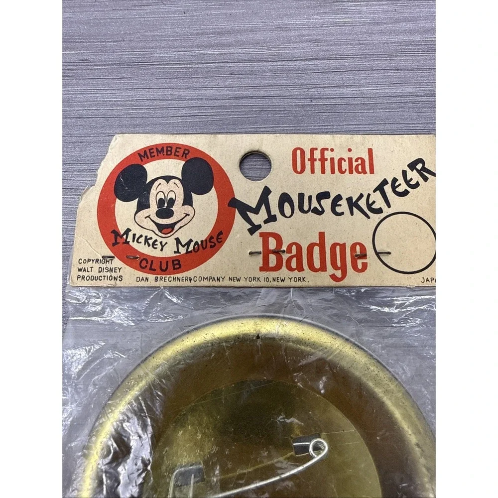 Vintage 1970s Mickey Mouse Club Member Button Pin Walt‎ Disney 3.5